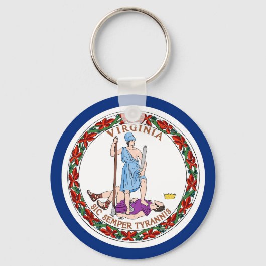 Sleutelhanger met vlag van de staat Virginia (Voorkant)