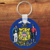 Sleutelhanger met vlag van de staat Wisconsin (Voorkant)