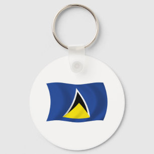 Sleutelhanger met vlag van Saint Lucia