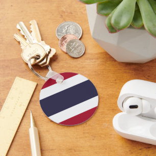Sleutelhanger met vlag van Thailand