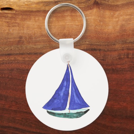 Sleutelhanger met zeilboot (Voorkant)