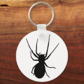 Sleutelhanger met zwarte Creepy Spider (Voorkant)
