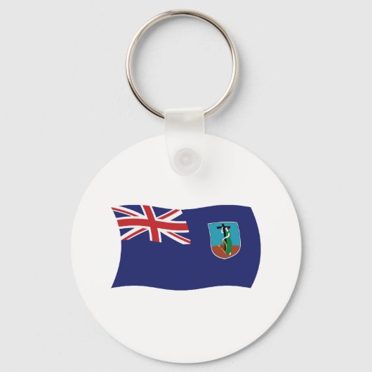 Sleutelhanger Montserrat Vlag (Voorkant)
