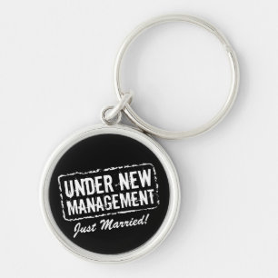 Sleutelhanger 'Net getrouwd' Stempel 'Onder nieu