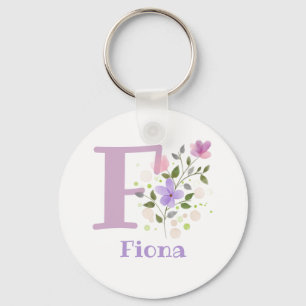 Sleutelhanger of Key Fob in een Floral Design met 