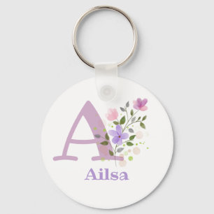 Sleutelhanger of Key Fob in een Floral Design met