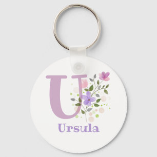 Sleutelhanger of Key Fob in een Floral Design met 