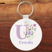 Sleutelhanger of Key Fob in een Floral Design met (Voorkant)