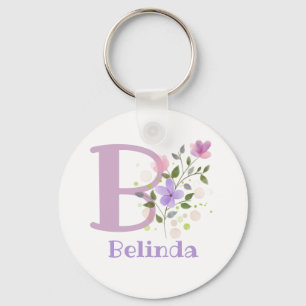 Sleutelhanger of Key Fob in een Floral Design met 