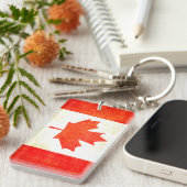Sleutelhanger onder Canadese vlag Maple Leaf (Voorkant Rechts)