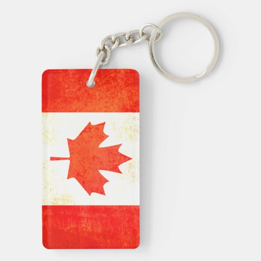 Sleutelhanger onder Canadese vlag Maple Leaf (achterkant)