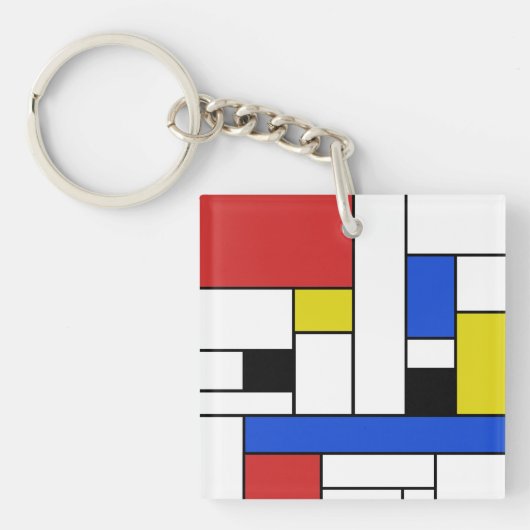 Sleutelhanger op het Plein van de Mondriaan (dubbe (Voorkant)