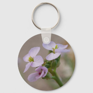 Sleutelhanger paarse bloemen