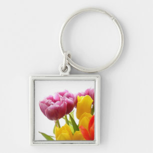 Sleutelhanger Paarse en gele Tulpen
