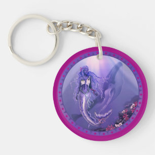 Sleutelhanger Paarse Oceaan Mermaid