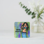 Sleutelhanger Pisces Belly Dancer Vierkante Visitekaartje (Staand voorkant)