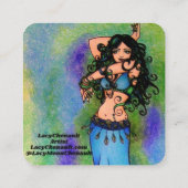 Sleutelhanger Pisces Belly Dancer Vierkante Visitekaartje (Achterkant)