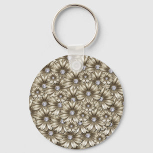 Sleutelhanger prachtige diamantbloemen