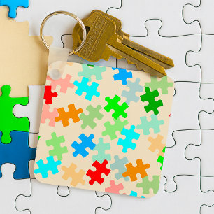 Sleutelhanger puzzelstukjes