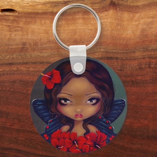 sleutelhanger "Red Hibiscus Fairy" (Voorkant)
