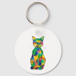 Sleutelhanger regenboogkat