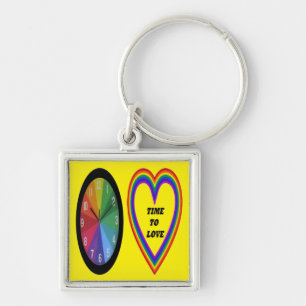 Sleutelhanger regenboogklok met hartstilstand