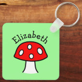 Sleutelhanger Rode paddenstoel (Achterkant)