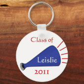 Sleutelhanger Rode, Witte en Blauwe Cheerleader (Voorkant)