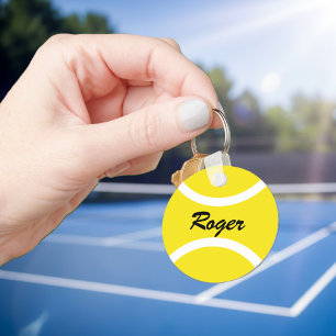 Sleutelhanger rond tennisbal    naam