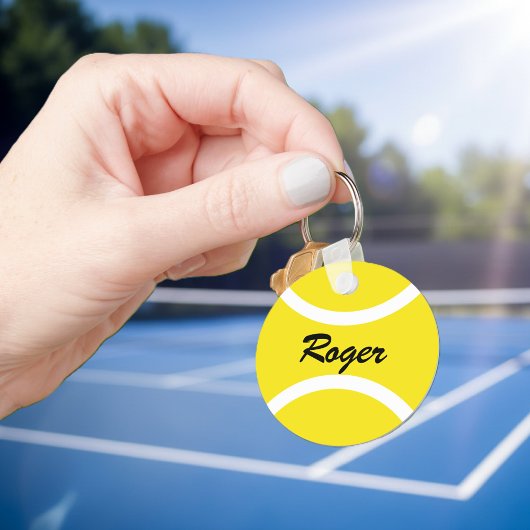 Sleutelhanger rond tennisbal |  naam