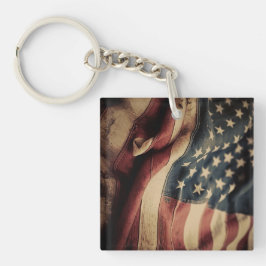 Sleutelhanger Rustic Flag Patriotic
