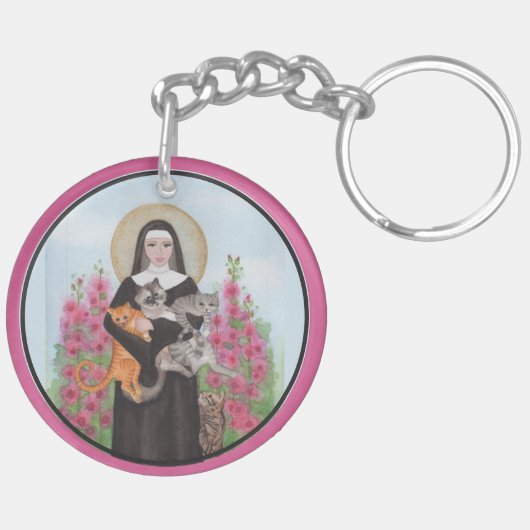 Sleutelhanger Saint Gertrude Patron St. van Katten (Achterkant Rechts)
