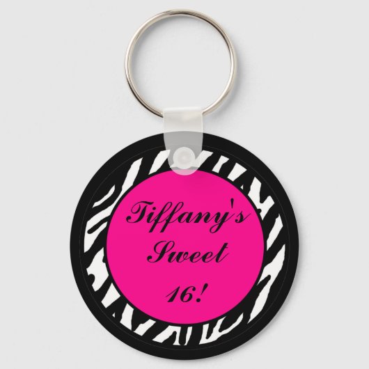 Sleutelhanger - Speciaal opgeruimd Zebra - Dierafd (Voorkant)