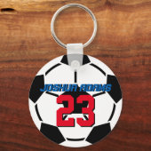 Sleutelhanger Sportteam zwarte witte Voetbal (Voorkant)