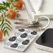 Sleutelhanger suikerschedel GEPERSONALISEERD (Voorkant Rechts)