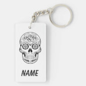 Sleutelhanger suikerschedel GEPERSONALISEERD (achterkant)