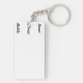 Sleutelhanger van acryl, rechthoek (dubbelzijdig) (achterkant)