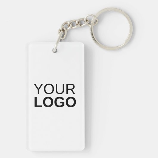 Sleutelhanger van acryl, rechthoek (dubbelzijdig) (achterkant)