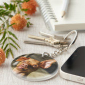 Sleutelhanger van acryl, rechthoek (dubbelzijdig) (Voorkant Rechts)