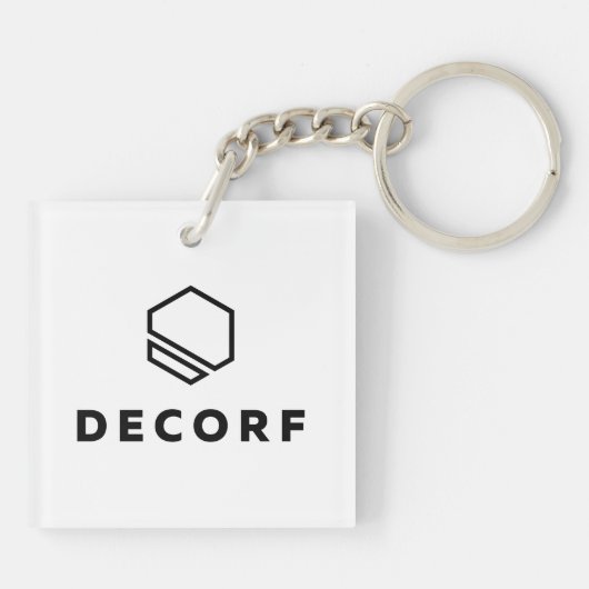 Sleutelhanger van acryl, vierkant (dubbelzijdig) (Achterkant)