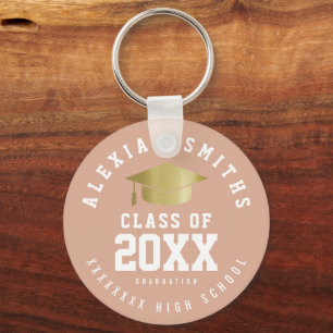 Sleutelhanger van afstudeerder Roos met naam en kl