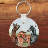 sleutelhanger van arabische paarden (Voorkant)