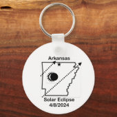 Sleutelhanger van Arkansas Solar Eclipse 2024 (Voorkant)