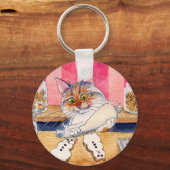 sleutelhanger van bakkerij en snoepgoed van kat (Voorkant)