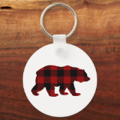 Sleutelhanger van Beer met buffelstang (Voorkant)