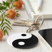 Sleutelhanger van Black and White Yin Yang (Zijkant)