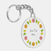 Sleutelhanger van Citrus Circle Monogram dubbelzij (Voorkant Links)