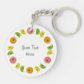 Sleutelhanger van Citrus Circle Monogram dubbelzij (Achterkant)