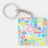 Sleutelhanger van Collectie van Grunge Stamp (Voorkant)