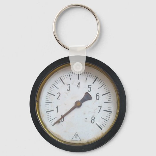 Sleutelhanger van de Antiek ronde drukmeter (Voorkant)